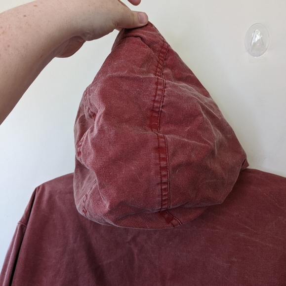 Vintage 90s/Y2K Anorak Distressed Wash Quarter Zip Pull Over Jacket - Picture 8 of 11